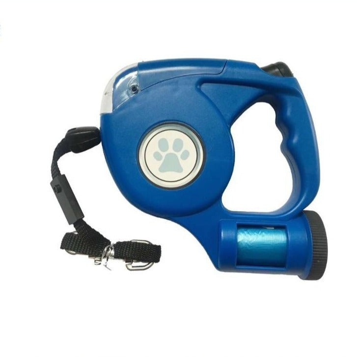 3 in 1 Retractable Dog Leash with Flashlight